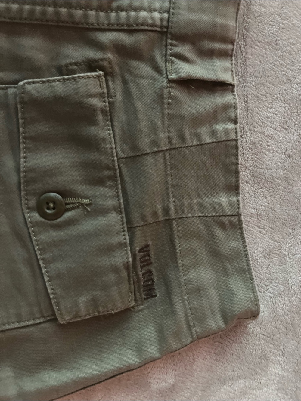 Volcom Olive Utility Pocket Shorts - Picture 4 of 4